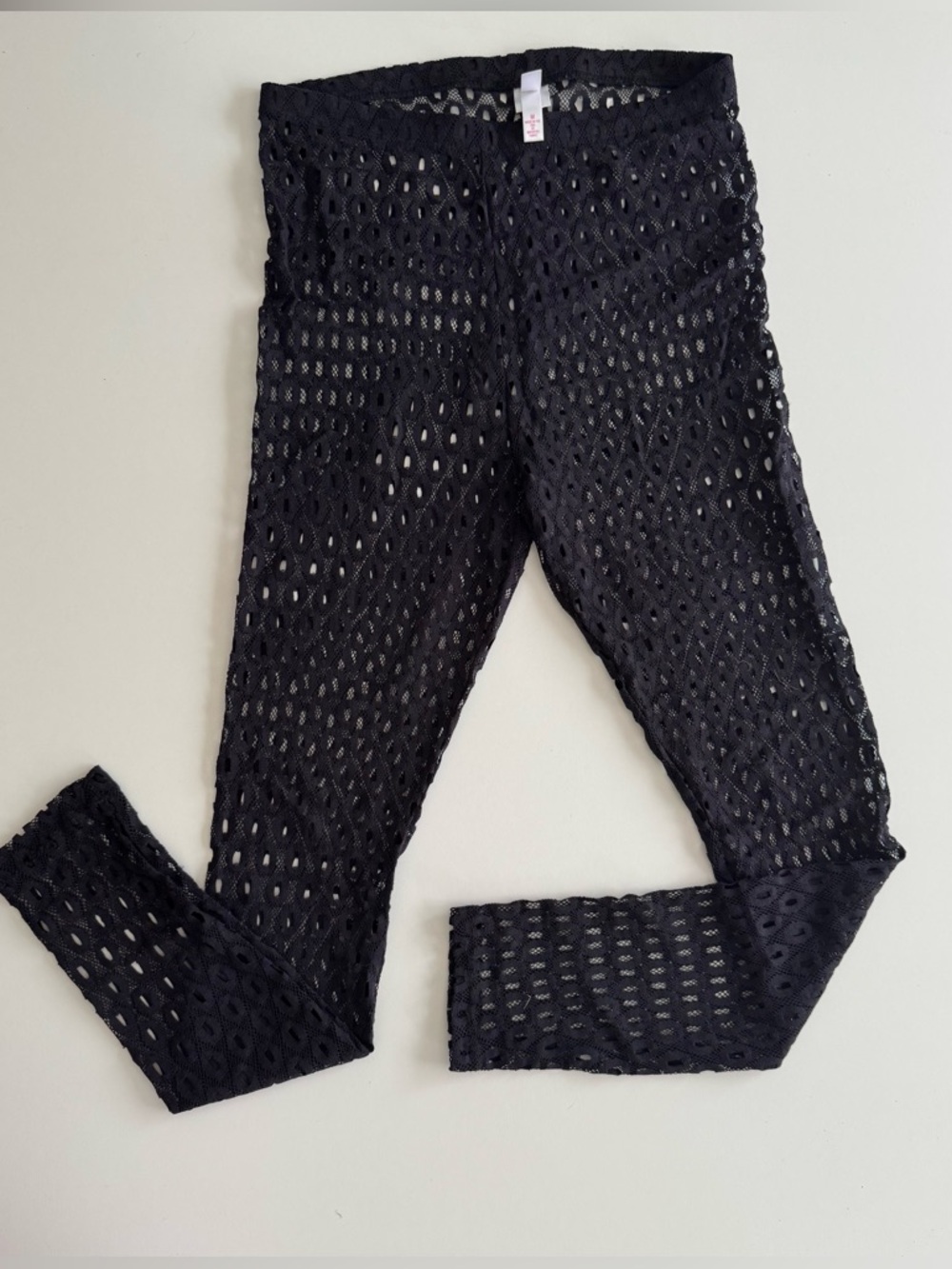 Xhilaration Black Eyelet Sheer Leggings